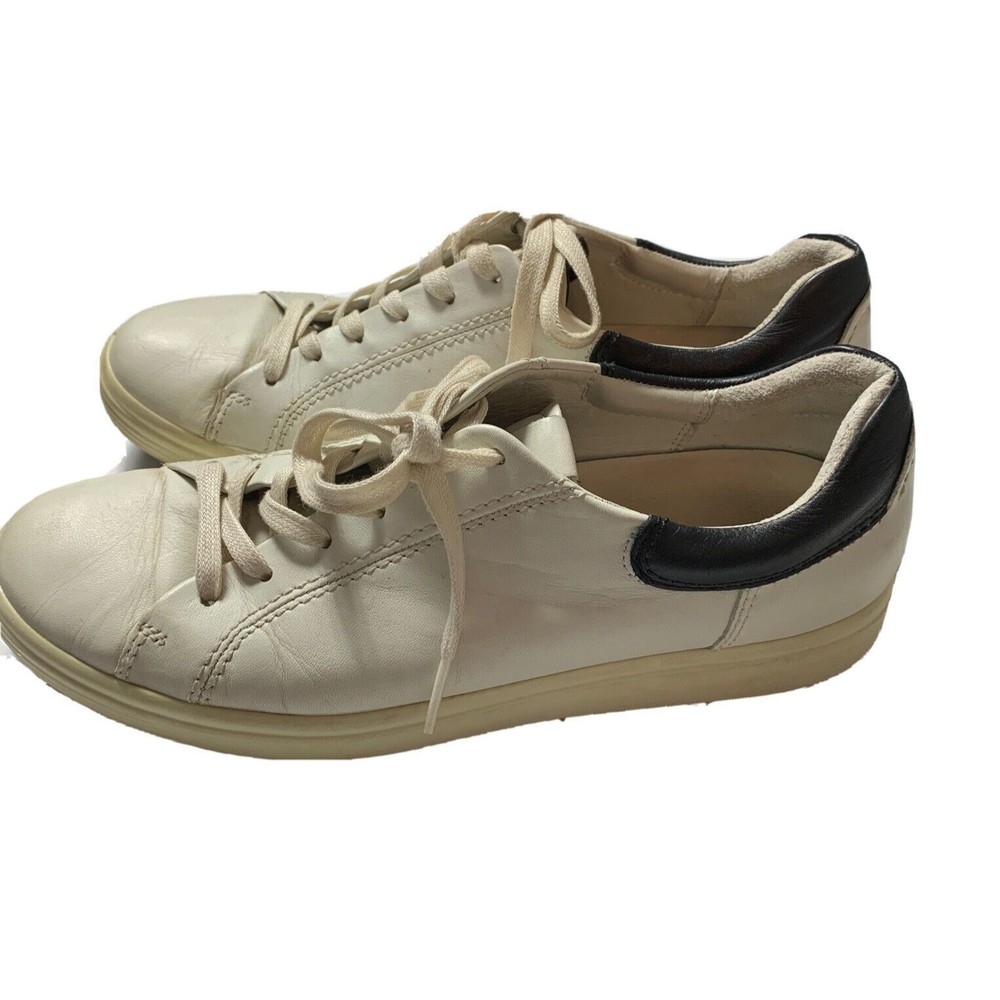 Ecco Soft 7 Street Sneaker White Leather Fashion Shoes 47009355387 Low Top EU 40